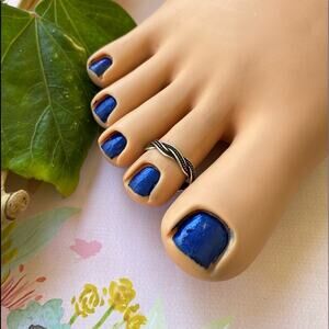 Sterling Silver Braided Weave Toe Ring